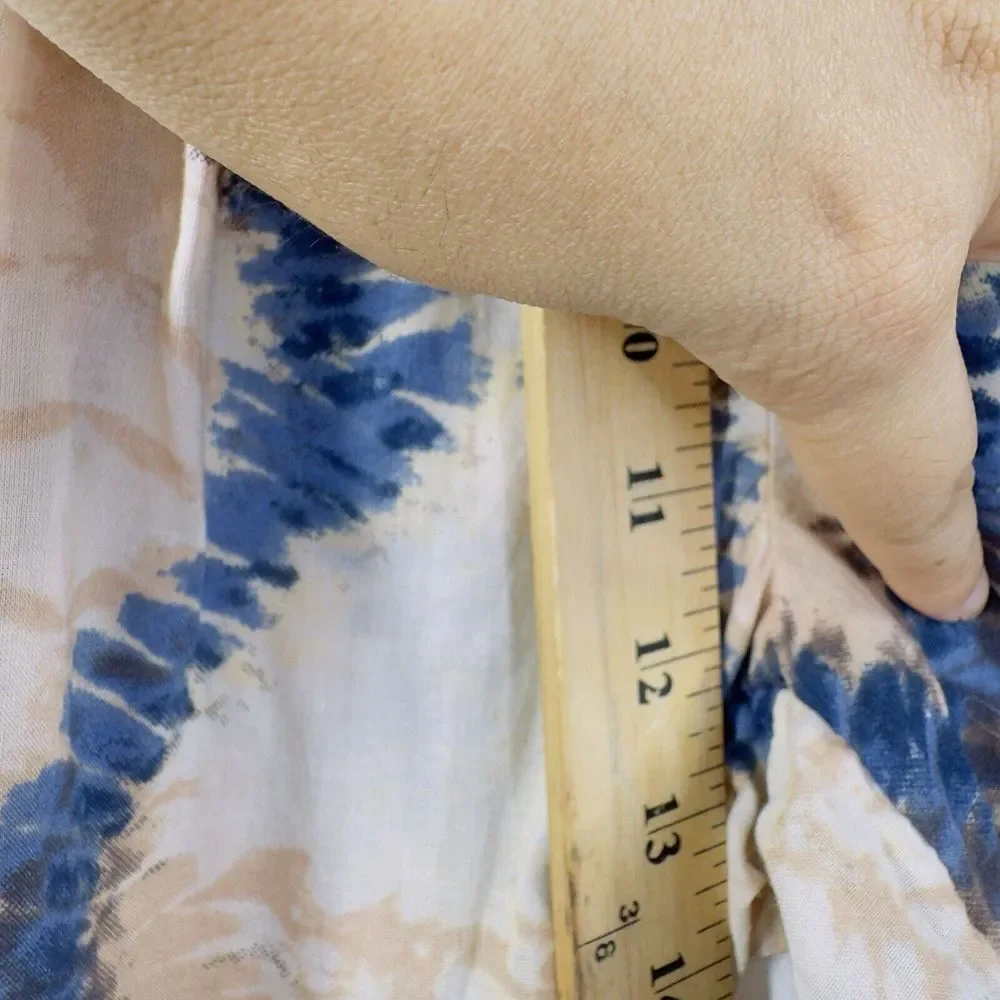 Unsubscribed Womens Front Slit Wrap Pants Diamond Print Tie Dye‎ XS